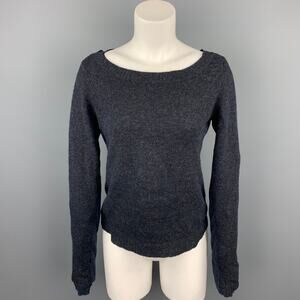 INHABIT Size S Navy Knitted Wool Blend Layered Pullover